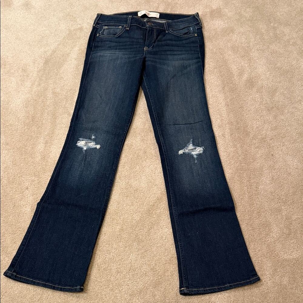 Hollister Navy Boot Cut Jeans